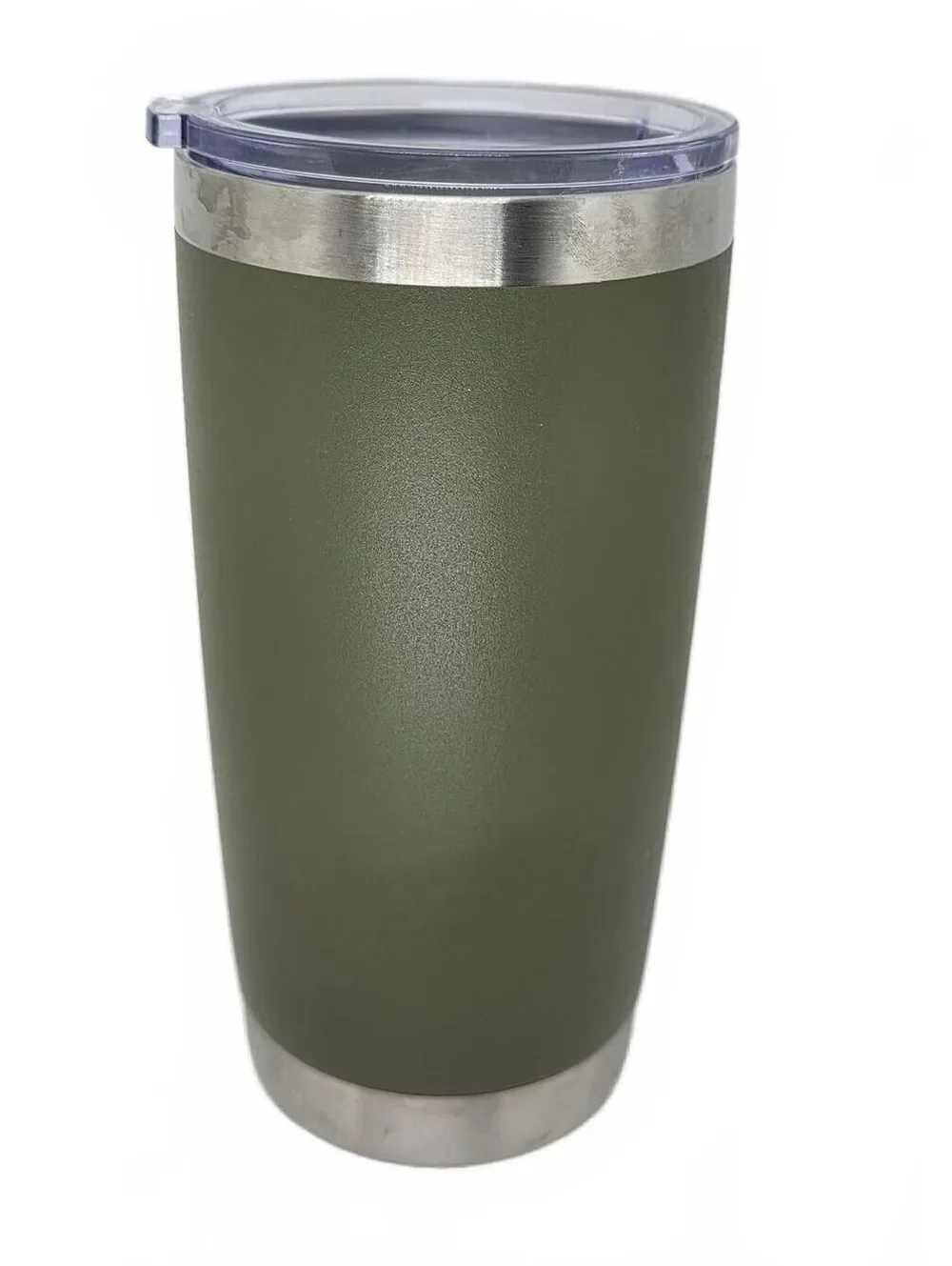 Muchengy 20oz Stainless Steel Tumbler Clear Lid Olive Green